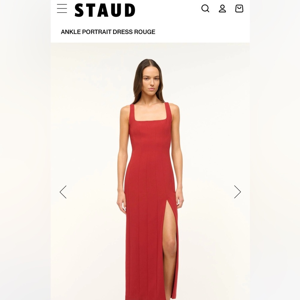 Staud Portrait Dress - Red